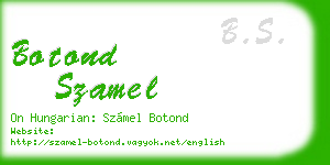 botond szamel business card